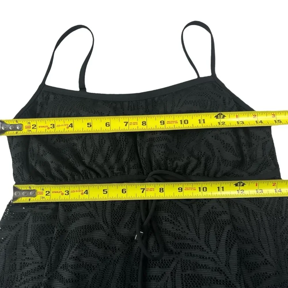 Babydoll Swimdress Size 12 One-Piece Swim Dress Black Crochet Swim Solutions NEW - Picture 6 of 13